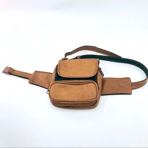 Vintage Brown Genuine Leather Fanny Pack Waist Bag